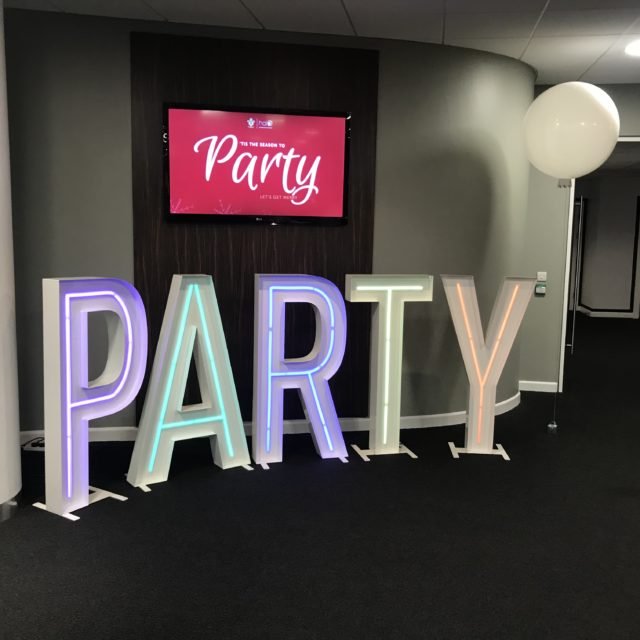 4ft Neon PARTY Letters Neon and Blush Weddings and Events
