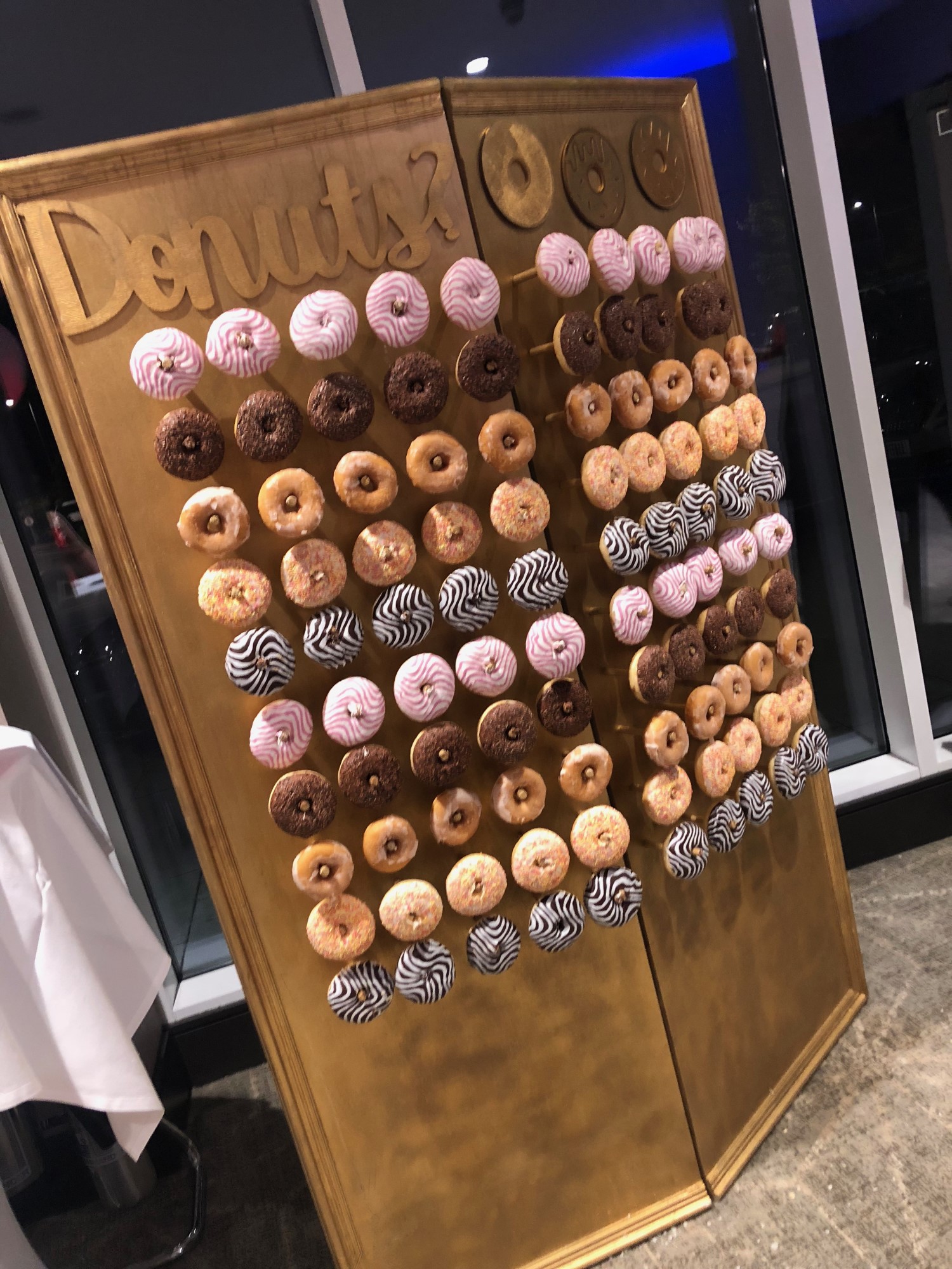 large gold donut wall